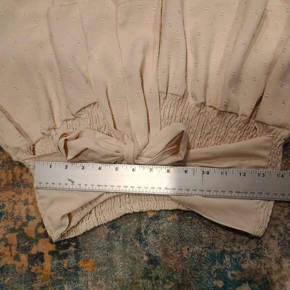 Shein Cream Sleeveless Top with Accent Bow Size Large - Picture 5 of 6